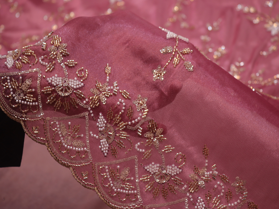 “The Dusty Rose” Premium Designer Saree - Image 5