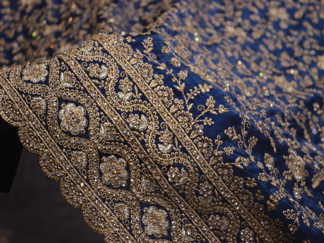 "The Aquamarine Blue" Premium Designer Saree - Image 5