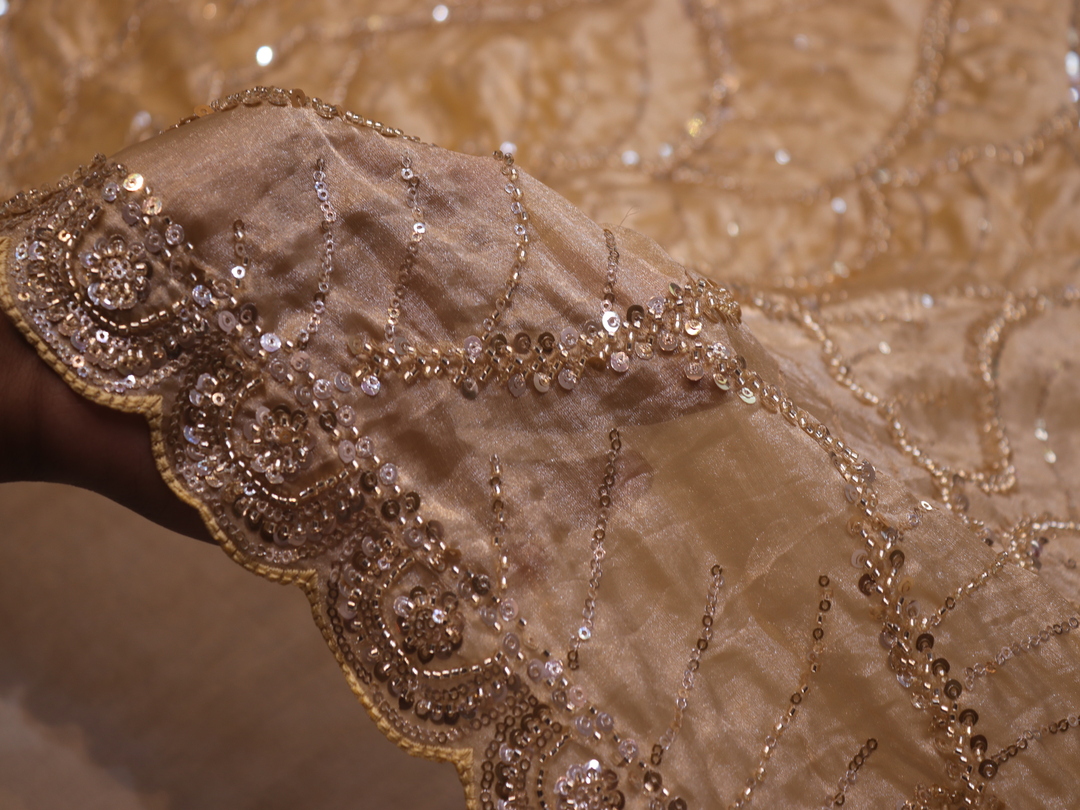 “The Golden Petals” Premium Designer Saree - Image 5