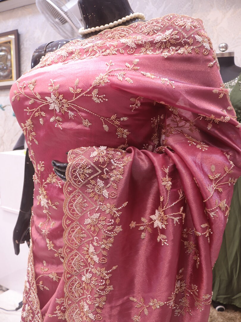 “The Dusty Rose” Premium Designer Saree - Image 4