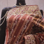 "The Bridal Maroon" Premium Banarasi Chiffon Saree