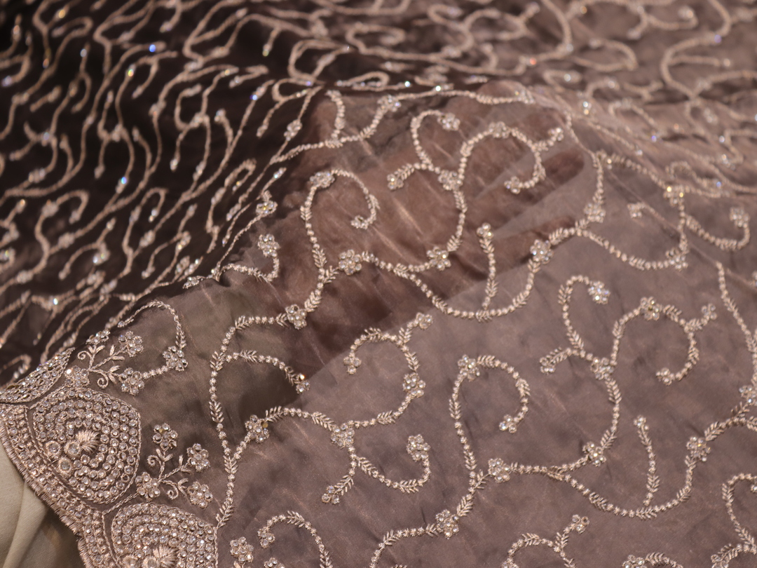 “The Metallic Gray” Premium Designer Saree - Image 5