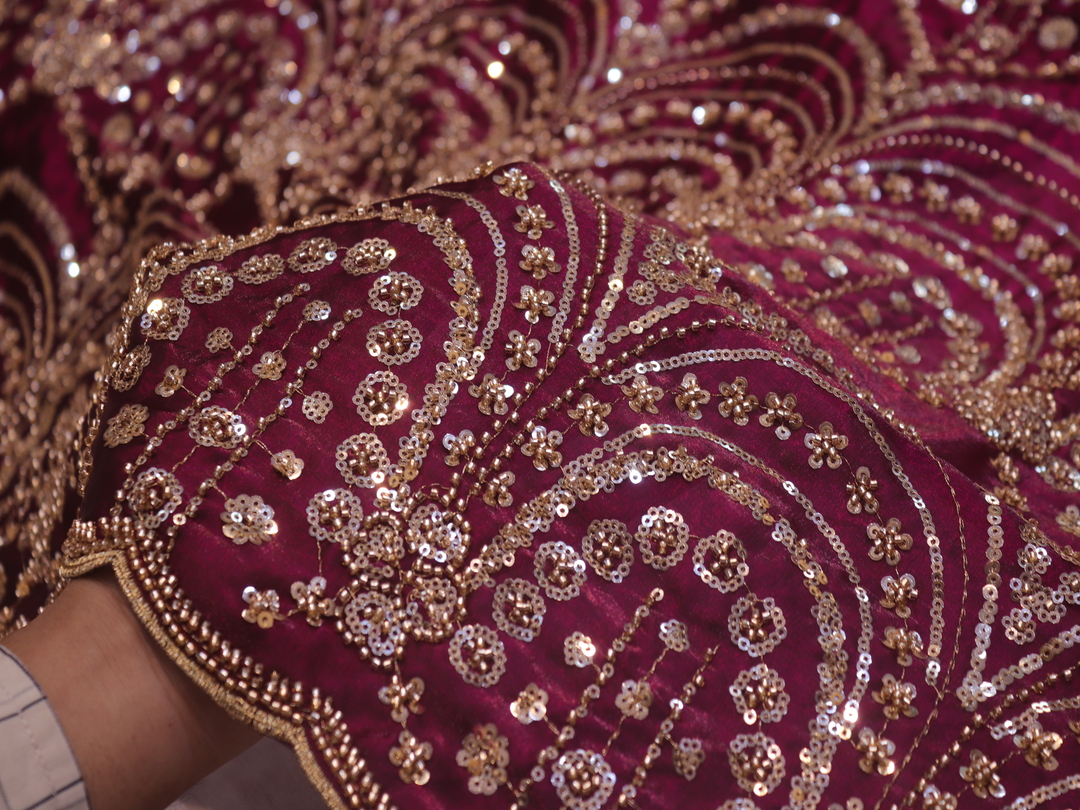 “The Wine” Premium Designer Saree - Image 5