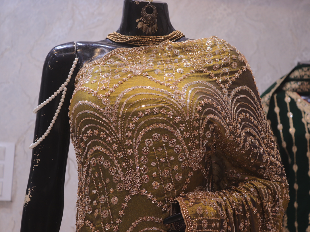 “The Henna Green” Premium Designer Saree