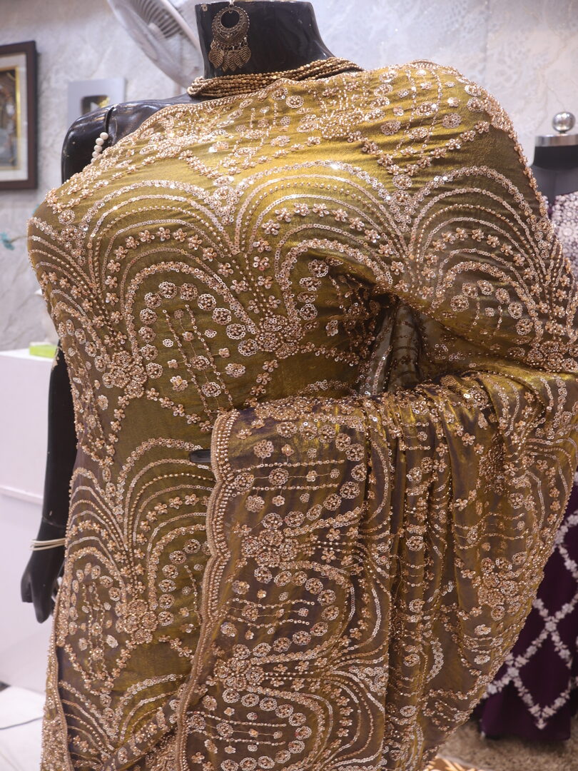 “The Henna Green” Premium Designer Saree - Image 4