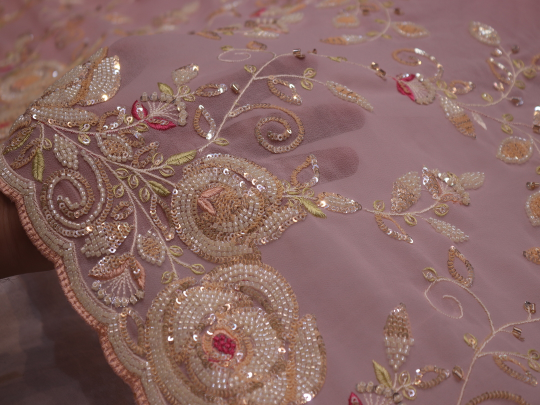 “The Dusty Rose” Premium Designer Saree - Image 5