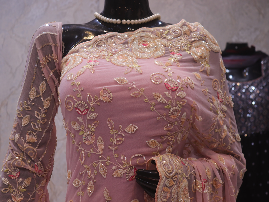 “The Dusty Rose” Premium Designer Saree