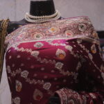 "The Royal Wine" Premium Bridal Banarasi Silk Saree