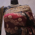 "The Maroon & Black" Premium Banarasi Silk Saree